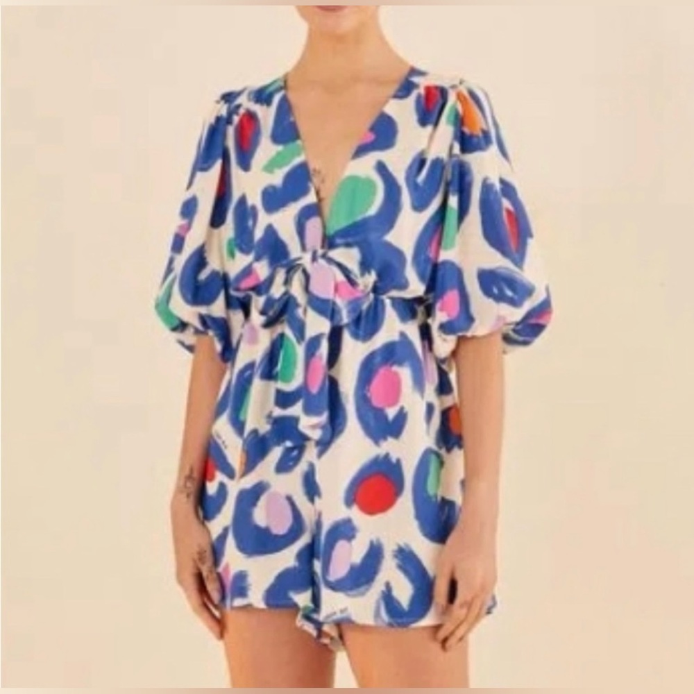 Farm Rio Leopard Cool Romper